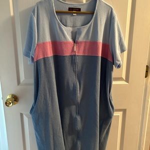 Terrycloth Striped Bathrobe.